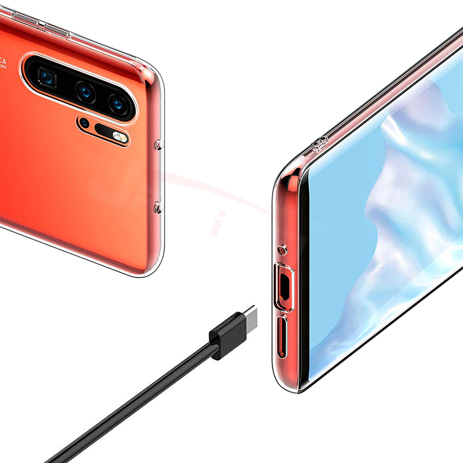 Huawei P30 Pro (VOG-L09, VOG-L29) Slim TPU Case Cover, Transparent | Caurspīdīgs Silikona Vāciņš Maciņš Apvalks...