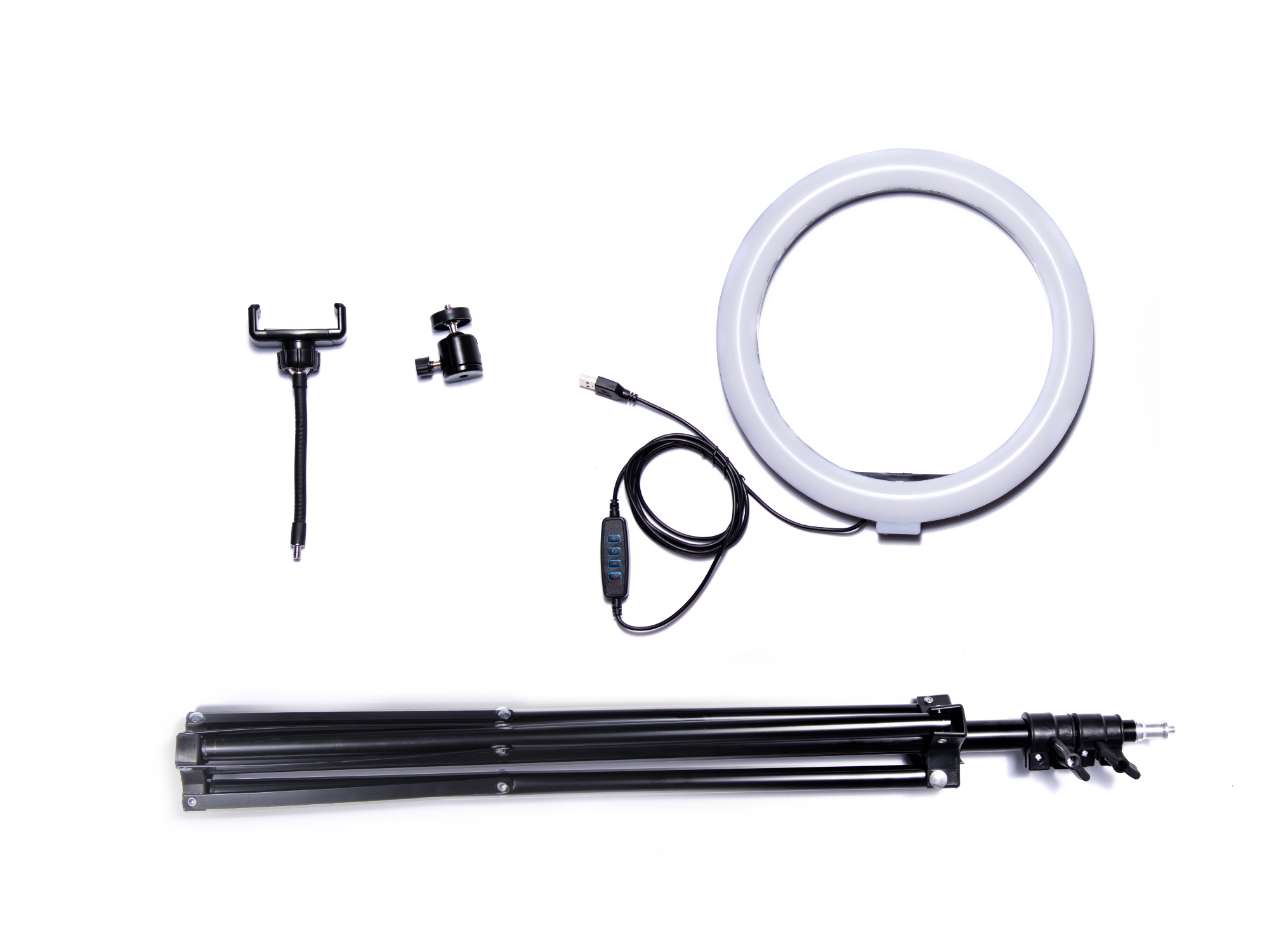 Pastāvīgās dienas gaismas komplekts ar statīvu + LED 60W | Tripod Mount + LED Ring Photo Video Light