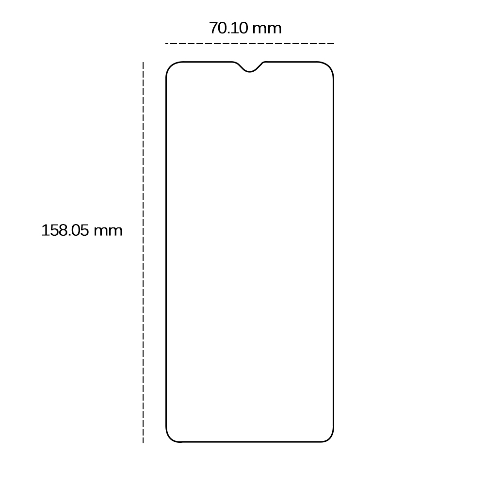 Samsung Galaxy A13 4G (SM-A135F/DS / A137) - Aizsargstikls (Šaurs līdz Izliekumiem) | Tempered Glass Screen Protector