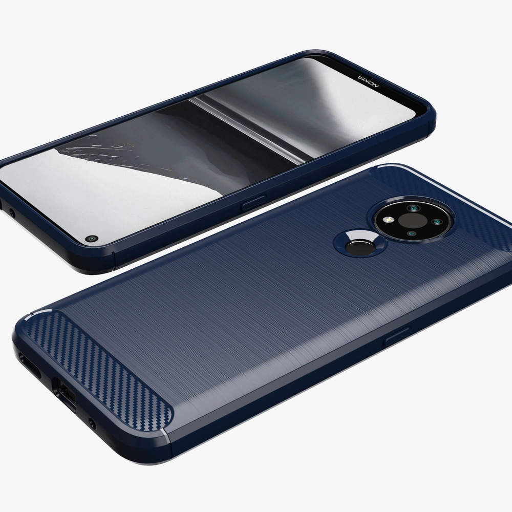 Nokia 3.4 Carbon Fiber TPU Protective Case Cover, Black | Telefona Vāciņš Maciņš Apvalks Bamperis