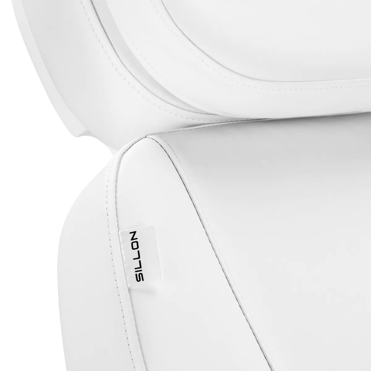 Elektriskais kosmētikas krēsls Sillon Luxury ar 3 motoriem un kāju vadību, balts