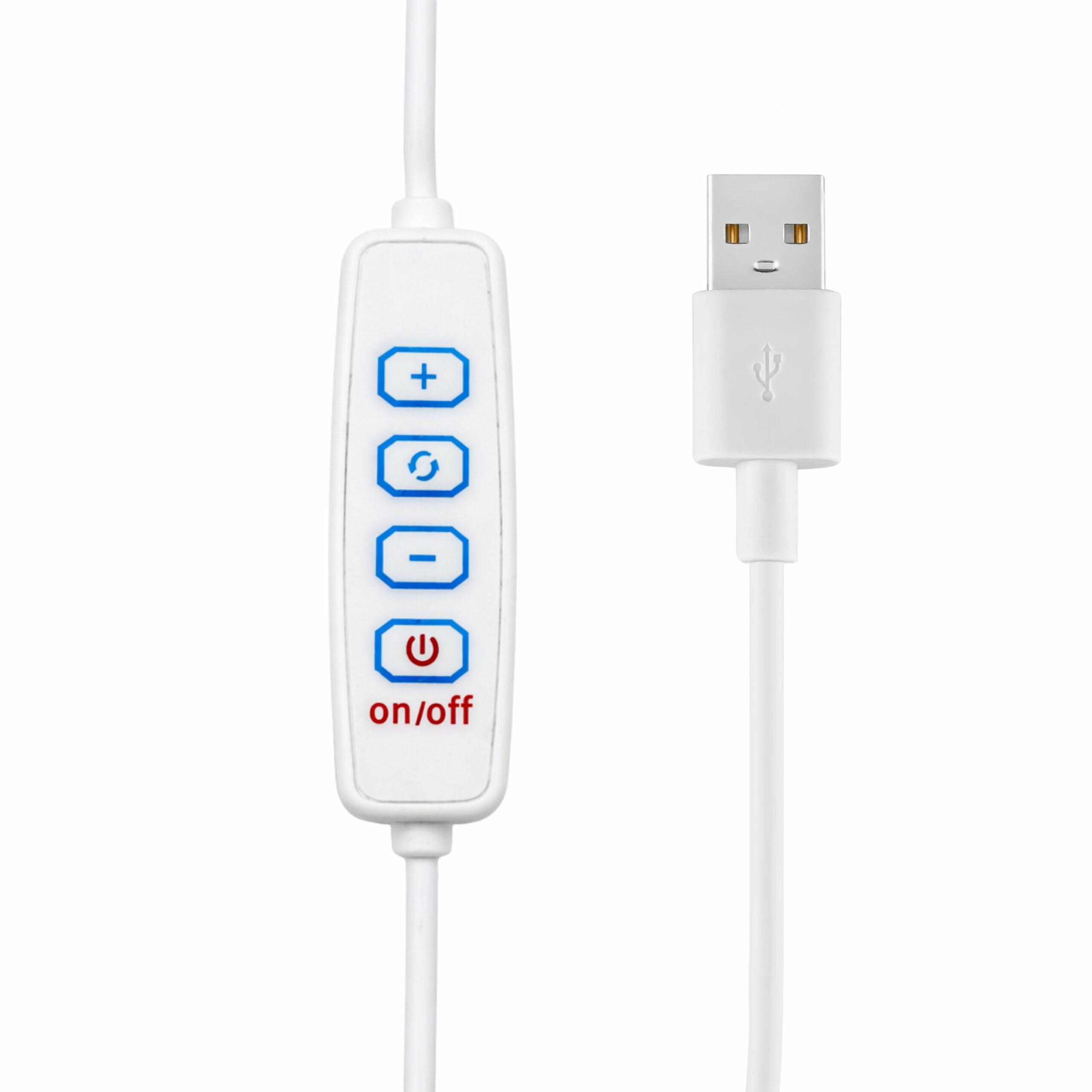 Kosmētiskā LED lampa 39cm 20W, balta