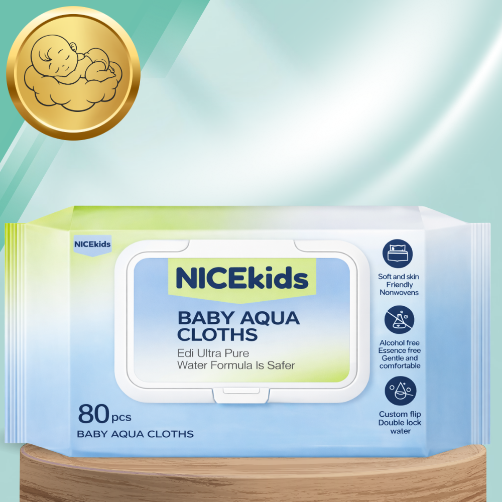 Bakalu NICEKIDS BABY AQUA mitrās salvetes bērniem, 99,89% ūdens, 480 gab.