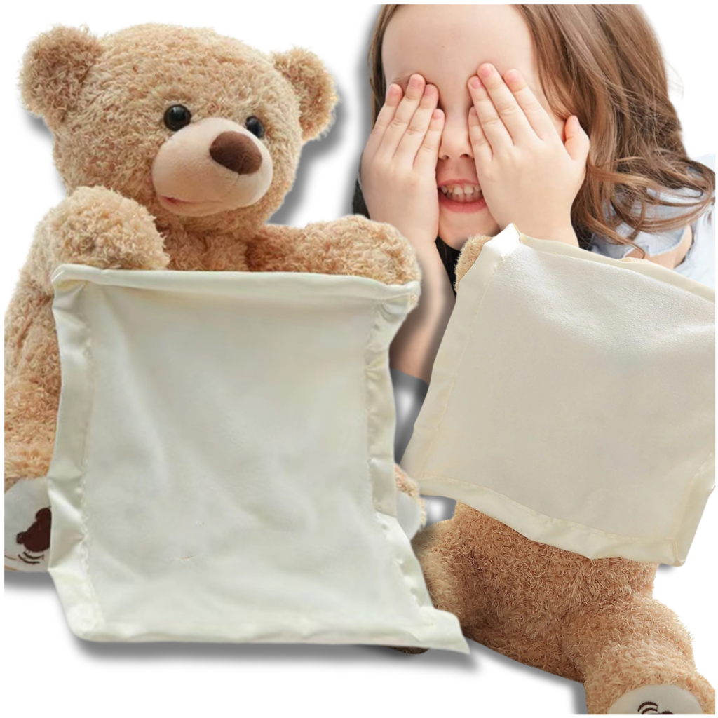 Bakalu interaktīvais rotaļu lācītis Peek-A-Boo, 30 cm