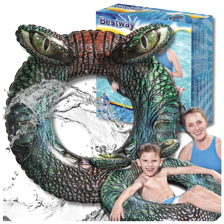 Bestway Krokodils piepūšamais peldriņķis, 91 cm