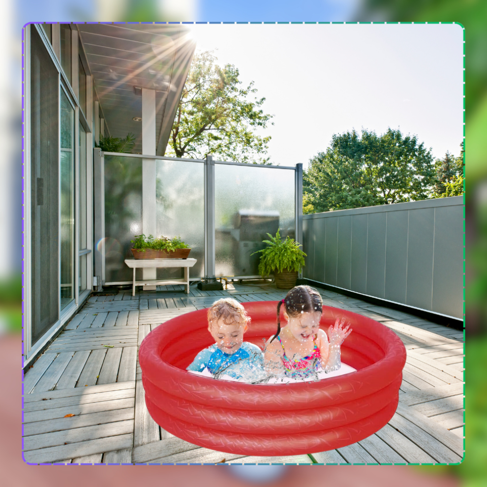 Bestway 51025 piepūšamais bērnu baseins, 122 x 25 cm, sarkans