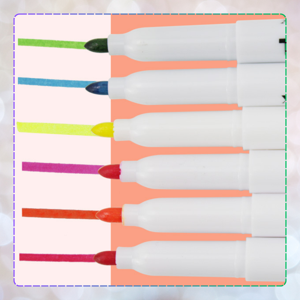Flomāsteri Marķieri Audumam Apģērbiem, 6 krāsu komplekts | Textile Markers