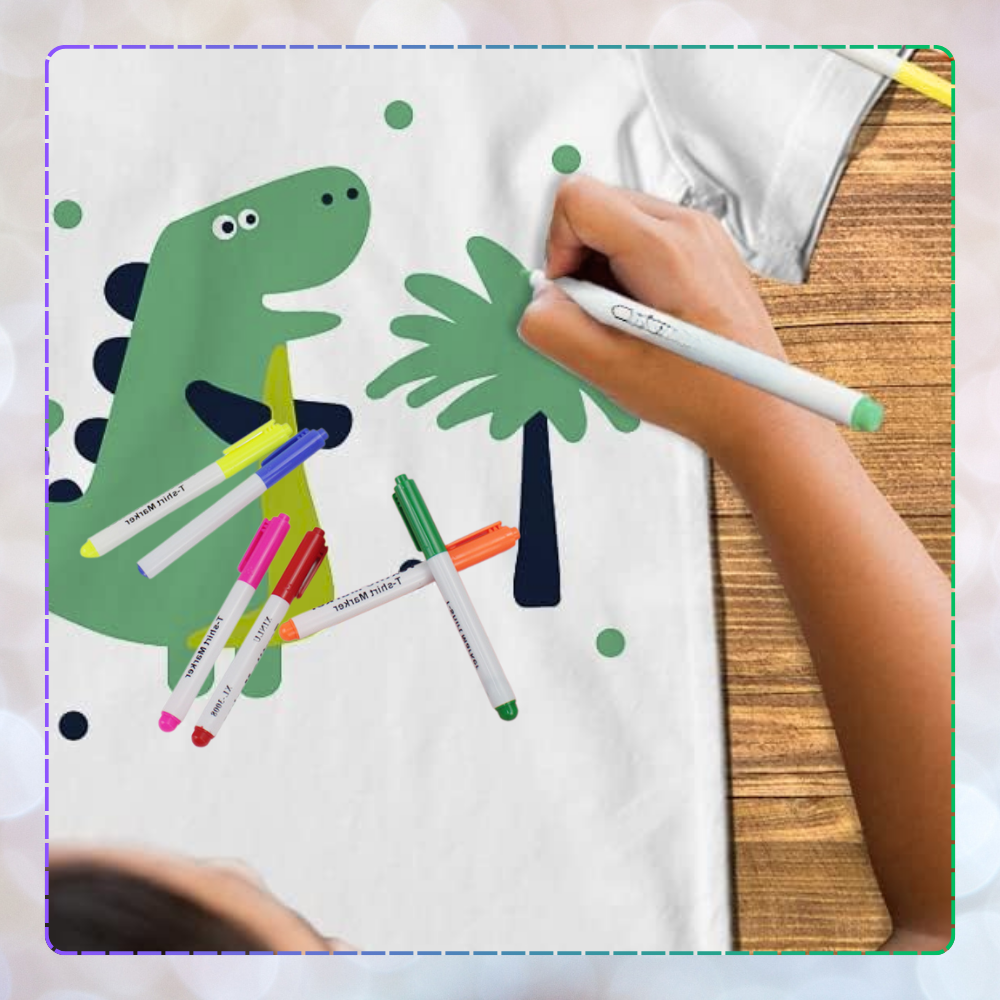 Flomāsteri Marķieri Audumam Apģērbiem, 6 krāsu komplekts | Textile Markers