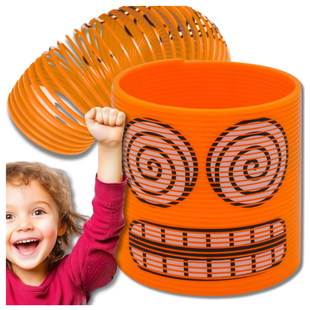 Bakalu Magic Springs Emoji rotaļlieta atspere, oranža