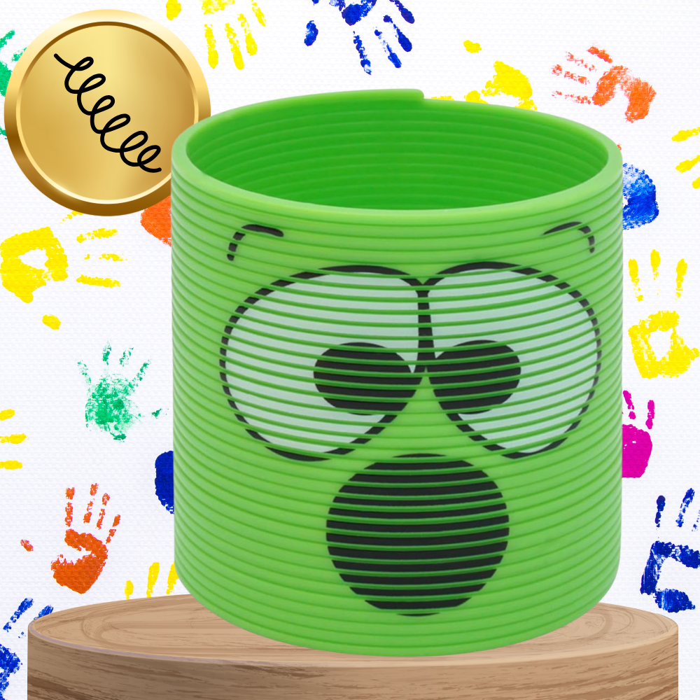 Maģiskā rotaļu atsperīte bērniem Magic Springs Emoji, zaļa