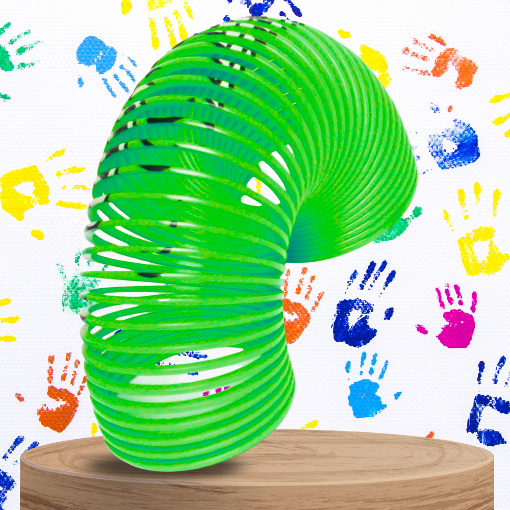 Maģiskā rotaļu atsperīte bērniem Magic Springs Emoji, zaļa
