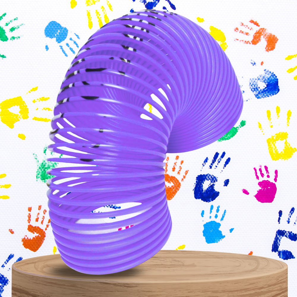Maģiskā atspere bērniem Magic Springs ar emocijzīmēm, violeta