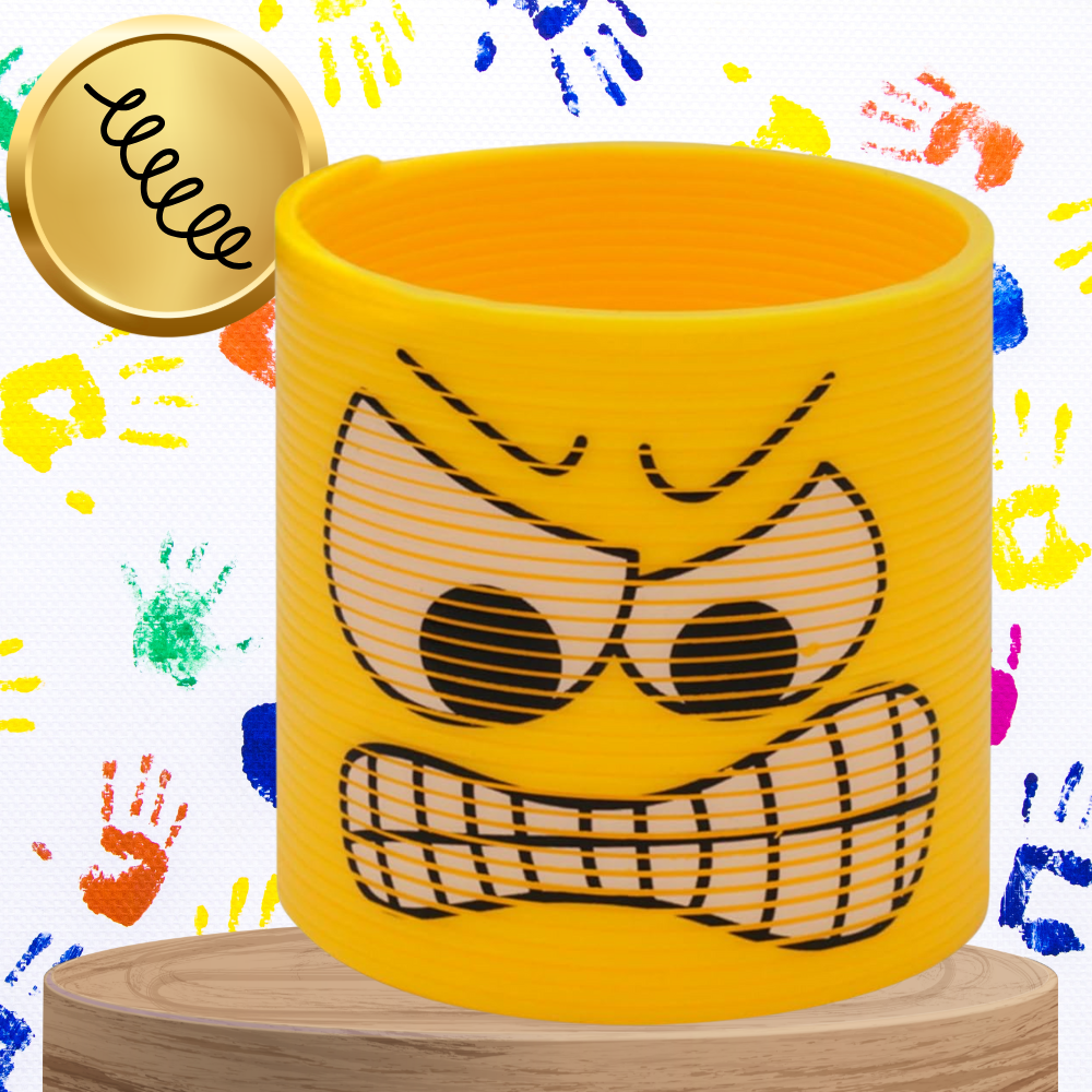 Bakalu Magic Springs Emoji rotaļlieta atspere, dzeltena