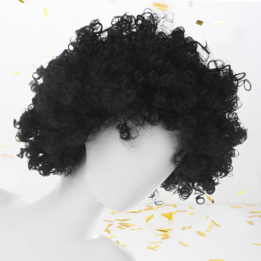 Bakalu AFRO CZARNE melna afro parūka ballītēm