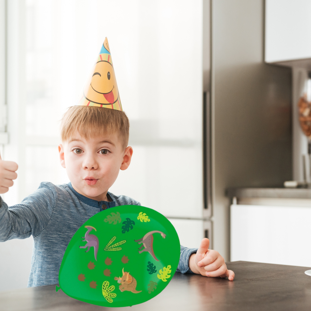 Bakalu baloni Dinozauri ar uzlīmēm, 35 cm, 3 gab.