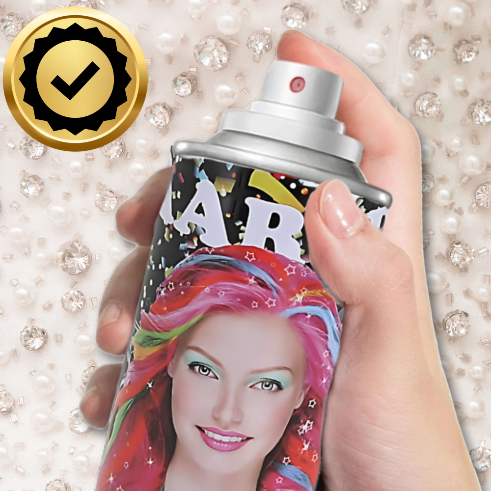 Bakalu krāsojoša matu laka ar spīdumiem, balta, 250 ml