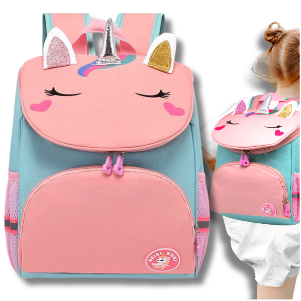 Bērnu mugursoma KZNT6580 Unicorn, rozā