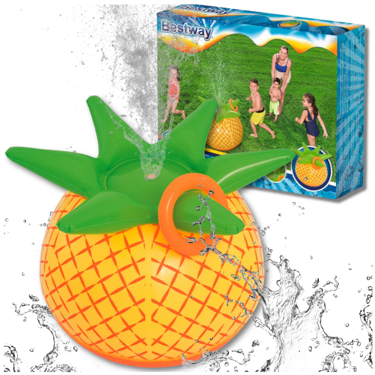 Bestway Ananas piepūšamā dārza strūklaka un smidzinātājs bērniem, 81 cm