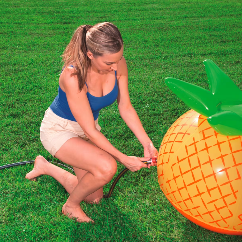 Bestway Ananas piepūšamā dārza strūklaka un smidzinātājs bērniem, 81 cm