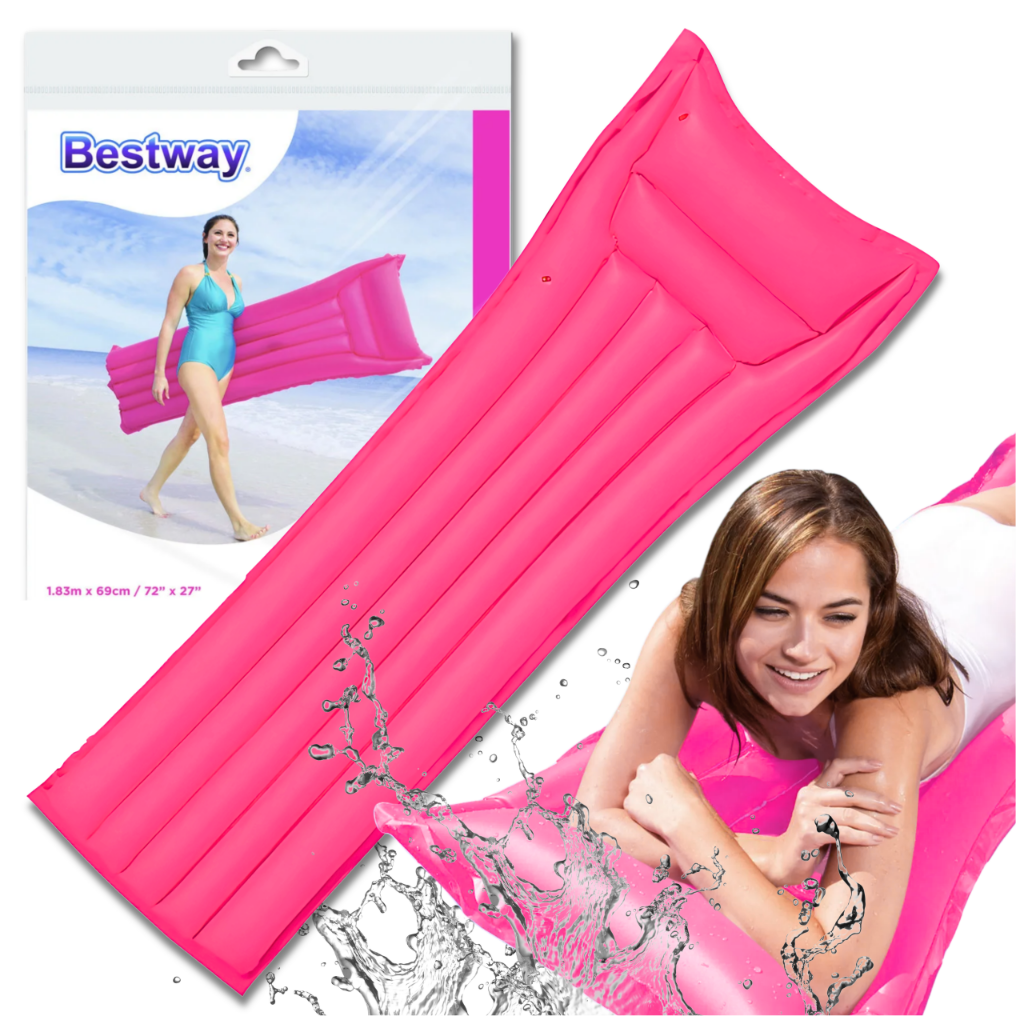 Bestway piepūšamais ūdens matracis 183 x 69 cm, rozā