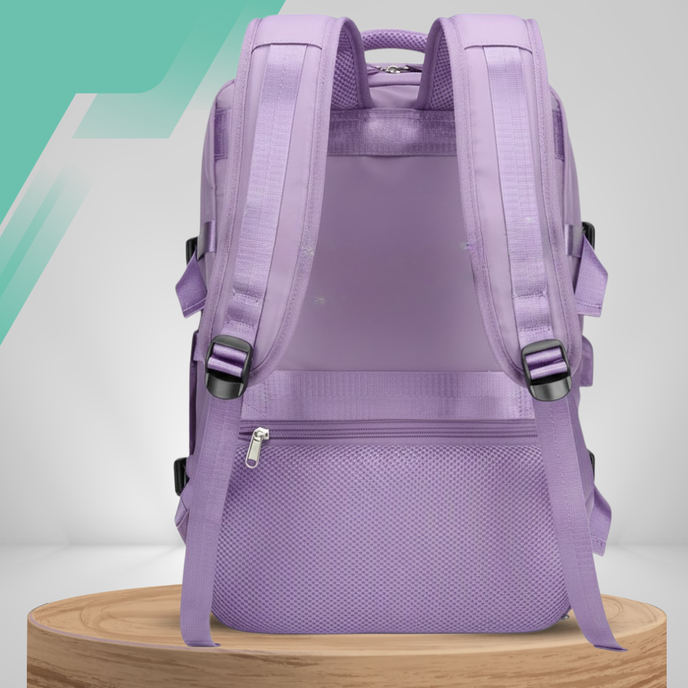 Ceļojumu mugursoma rokas bagāžai 40x30x20 cm ar USB un klēpjdatora kabatu