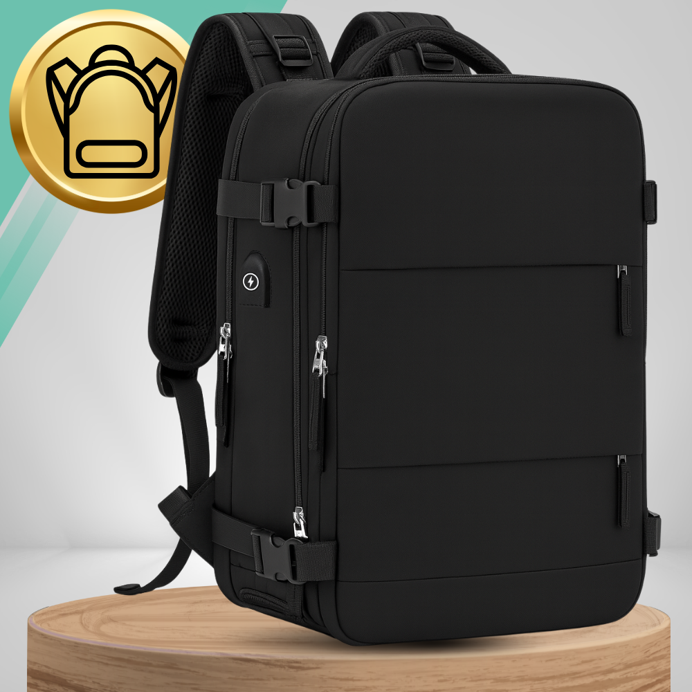 Ceļojumu mugursoma 40x30x20 cm rokas bagāža ar USB un apavu nodalījumu