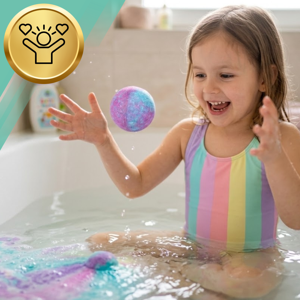 Rainbow putojošās vannas bumbas bērniem un pieaugušajiem, 6 gab.