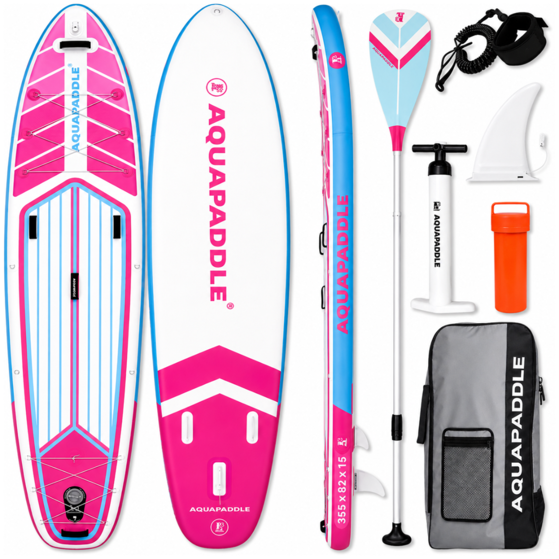 AquaPaddle SUP dēlis 355x82x15 cm, Navigator Pink, ar piederumiem