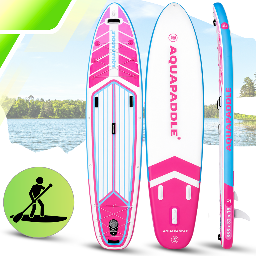 AquaPaddle SUP dēlis 355x82x15 cm, Navigator Pink, ar piederumiem