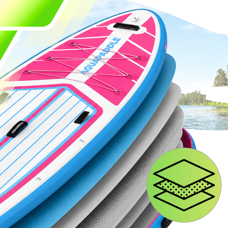 AquaPaddle SUP dēlis 355x82x15 cm, Navigator Pink, ar piederumiem
