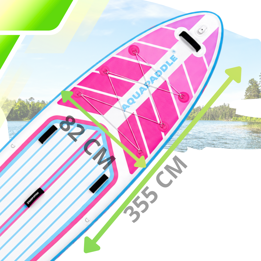 AquaPaddle SUP dēlis 355x82x15 cm, Navigator Pink, ar piederumiem