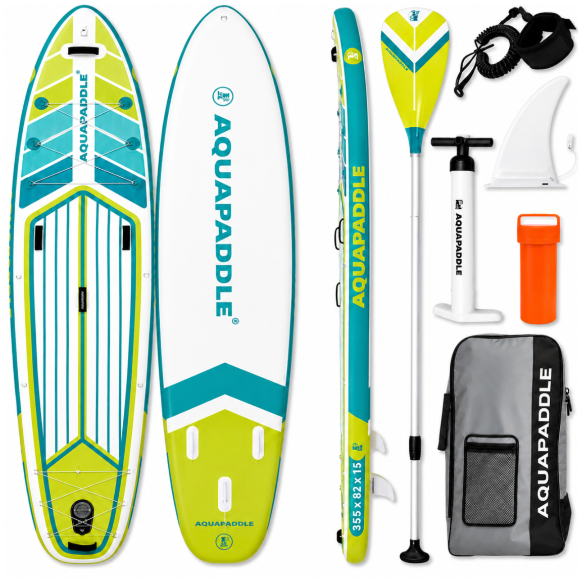 AquaPaddle Navigator Green SUP dēlis, 355x82x15 cm, 200 kg