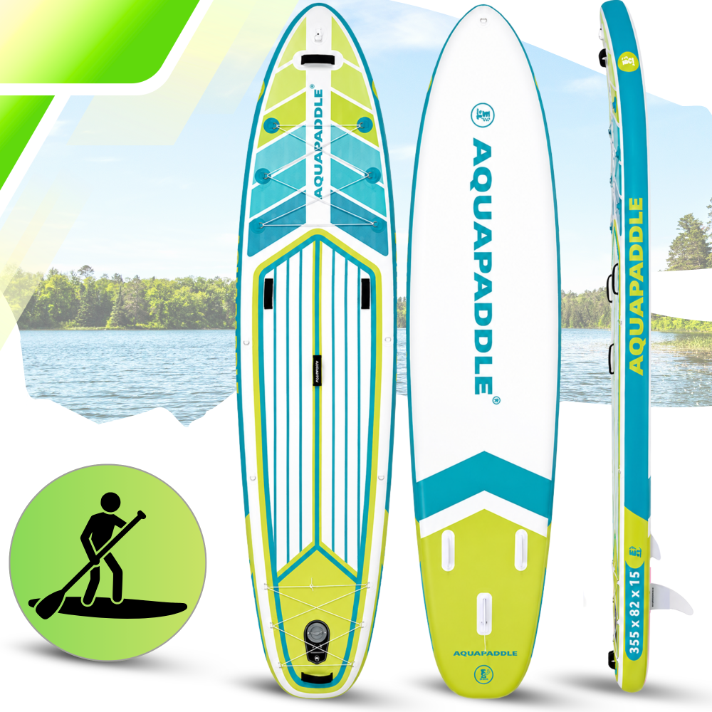 AquaPaddle Navigator Green SUP dēlis, 355x82x15 cm, 200 kg