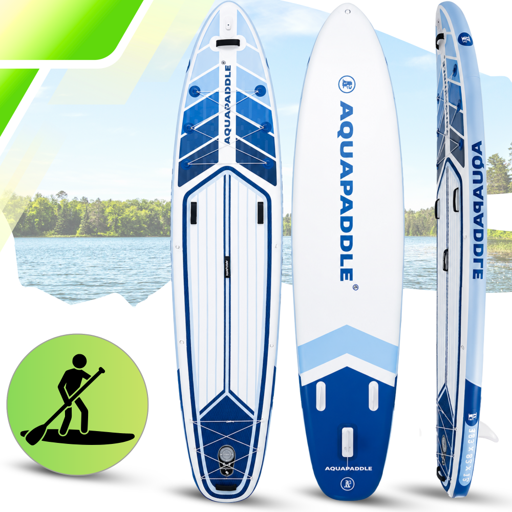 AquaPaddle SUP dēlis 355x82x15 cm ar piederumiem, 200 kg, Navigator Blue