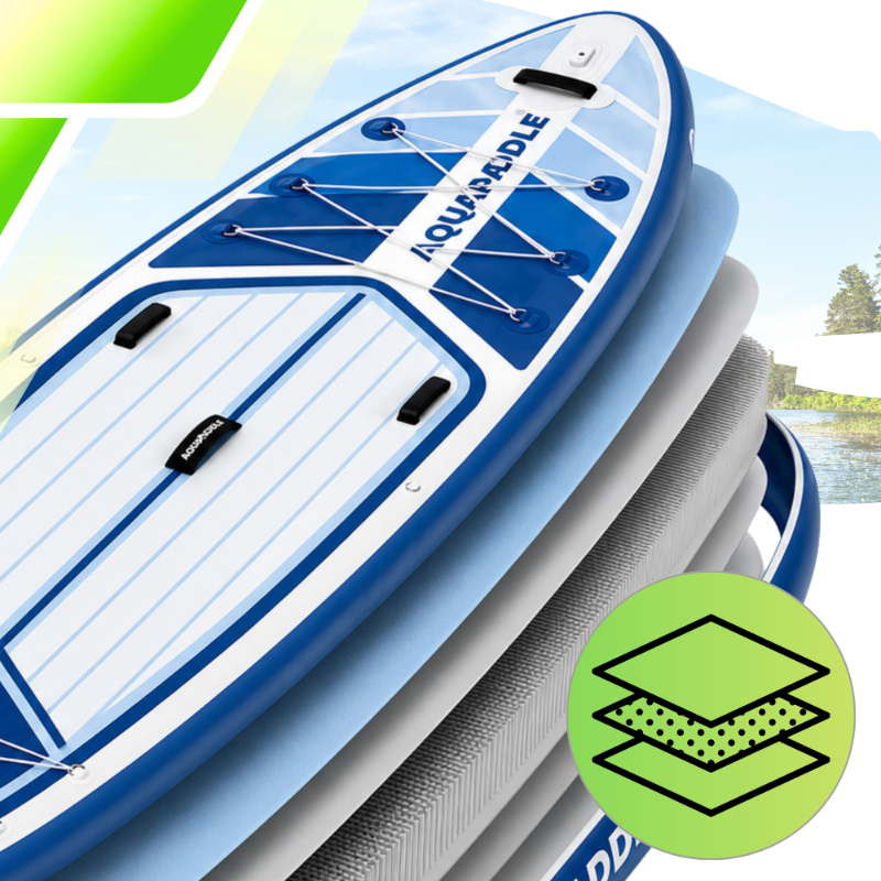 AquaPaddle SUP dēlis 355x82x15 cm ar piederumiem, 200 kg, Navigator Blue
