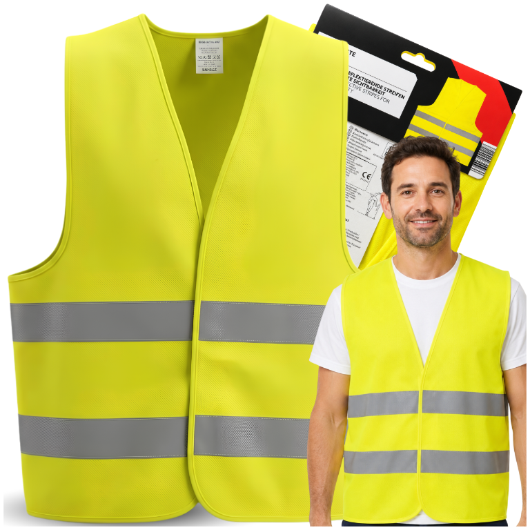 Atstarojošā veste 2. redzamības klase dzeltena One Size