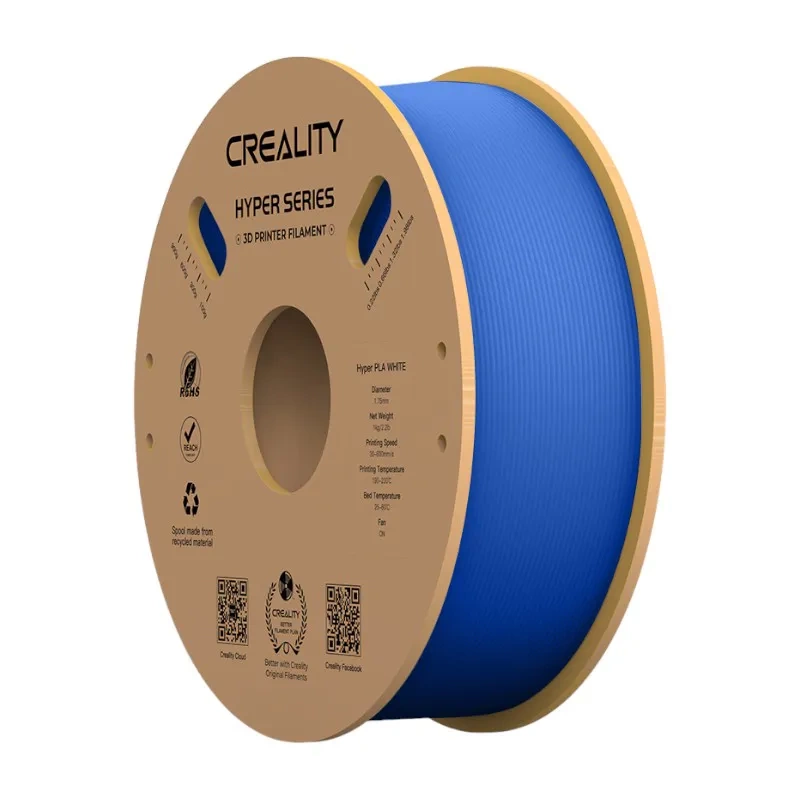Creality Hyper PLA 3D printera pavediens 1.75mm 1kg Zils