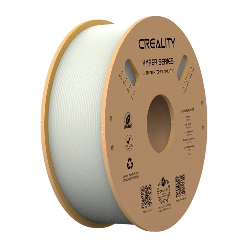 Creality Hyper PLA 3D printera pavediens 1.75mm 1kg Balts