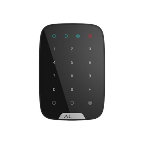 Ajax KeyPad bezvadu skārienjutīgā tastatūra, melna
