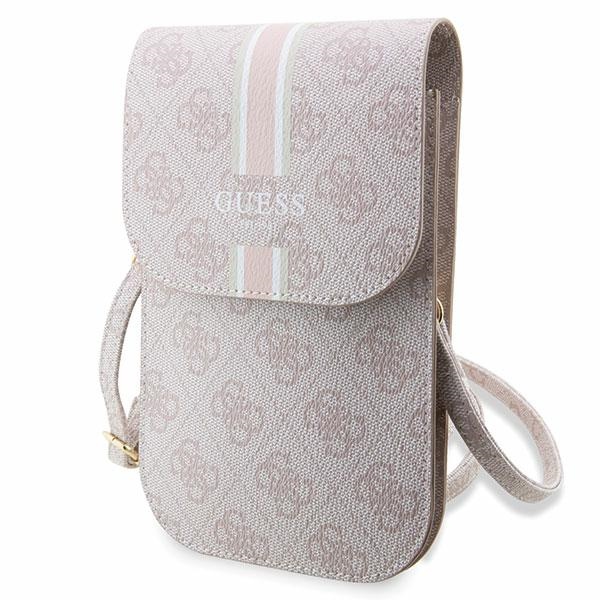 Guess 4G Stripe pleca soma tālrunim, rozā