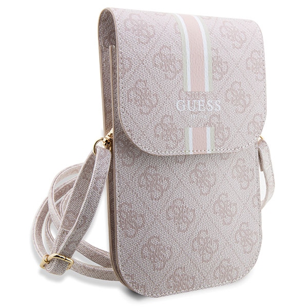 Guess 4G Stripe pleca soma tālrunim, rozā