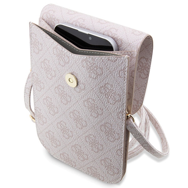 Guess 4G Stripe pleca soma tālrunim, rozā