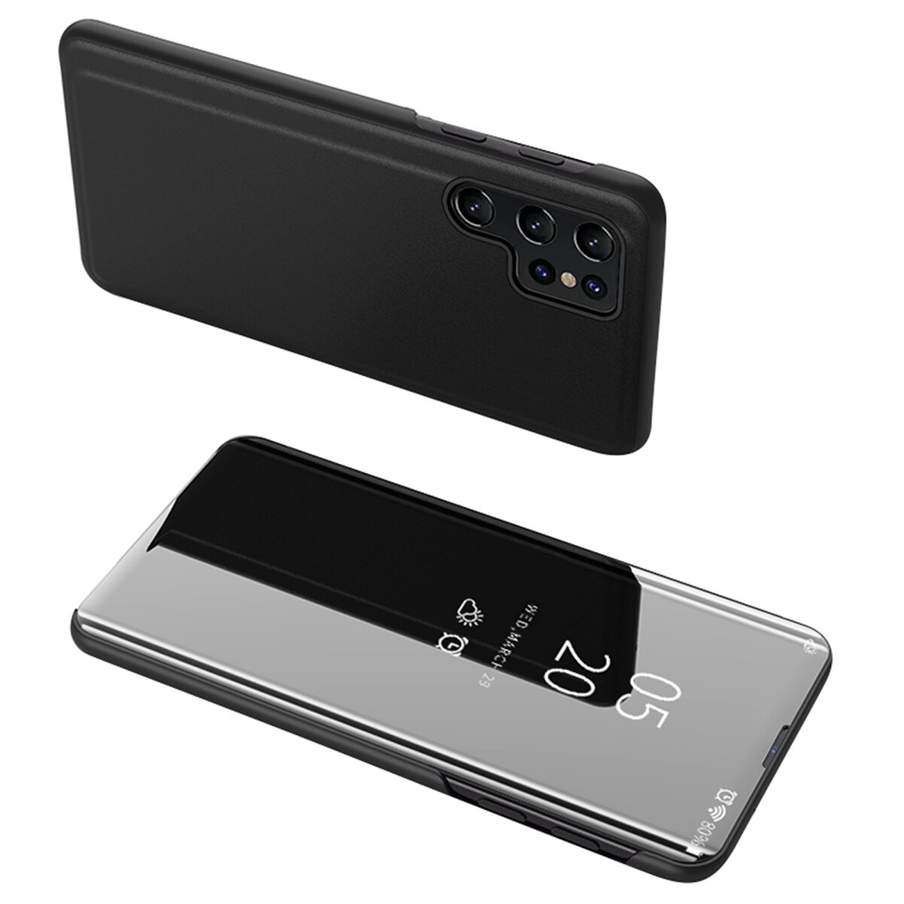 Hurtel Xiaomi POCO C65 / Redmi 13C atverams vāciņš maciņš grāmatiņa Clear View Case, melns