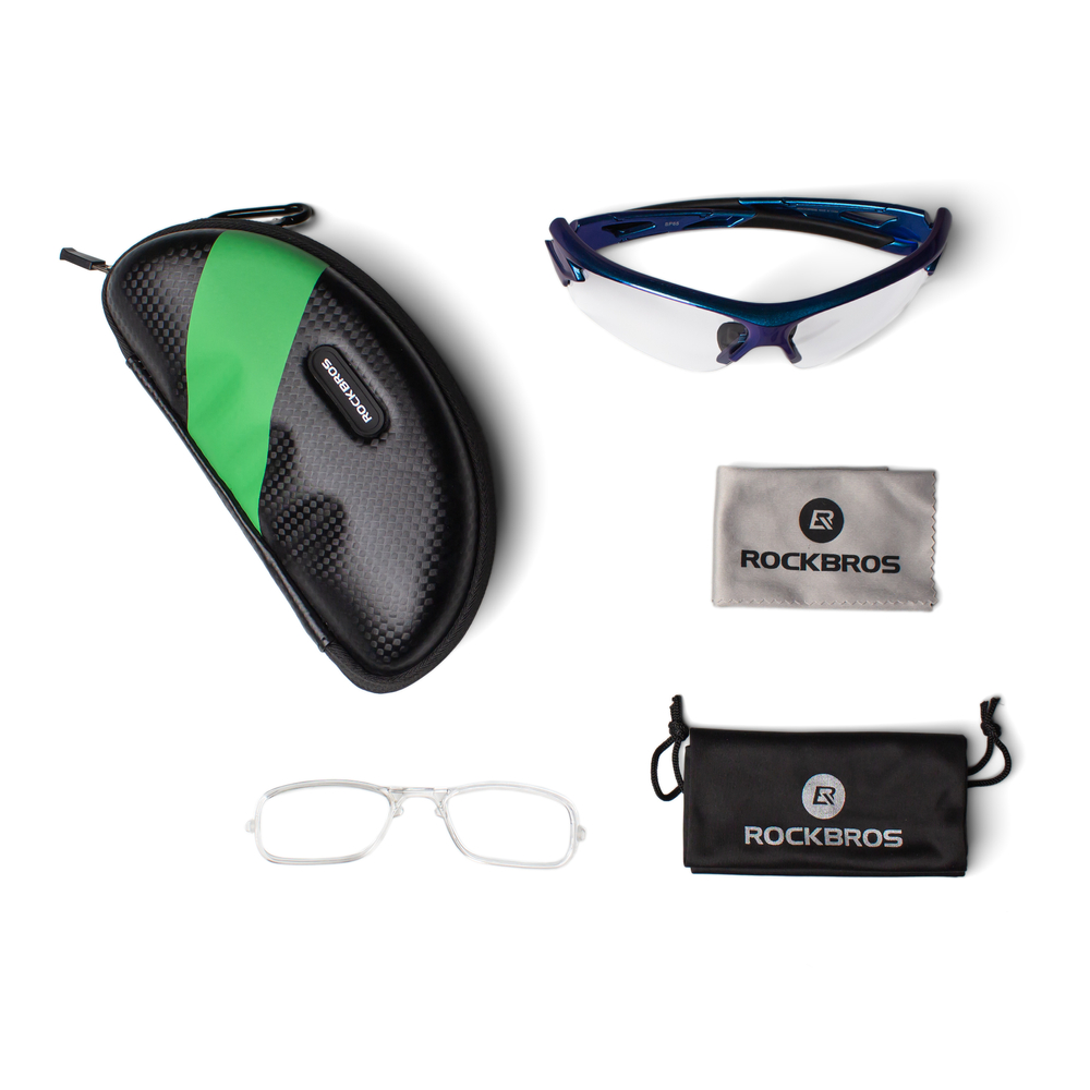 Rockbros 10069 UV400 velosipēdistu brilles, zilas