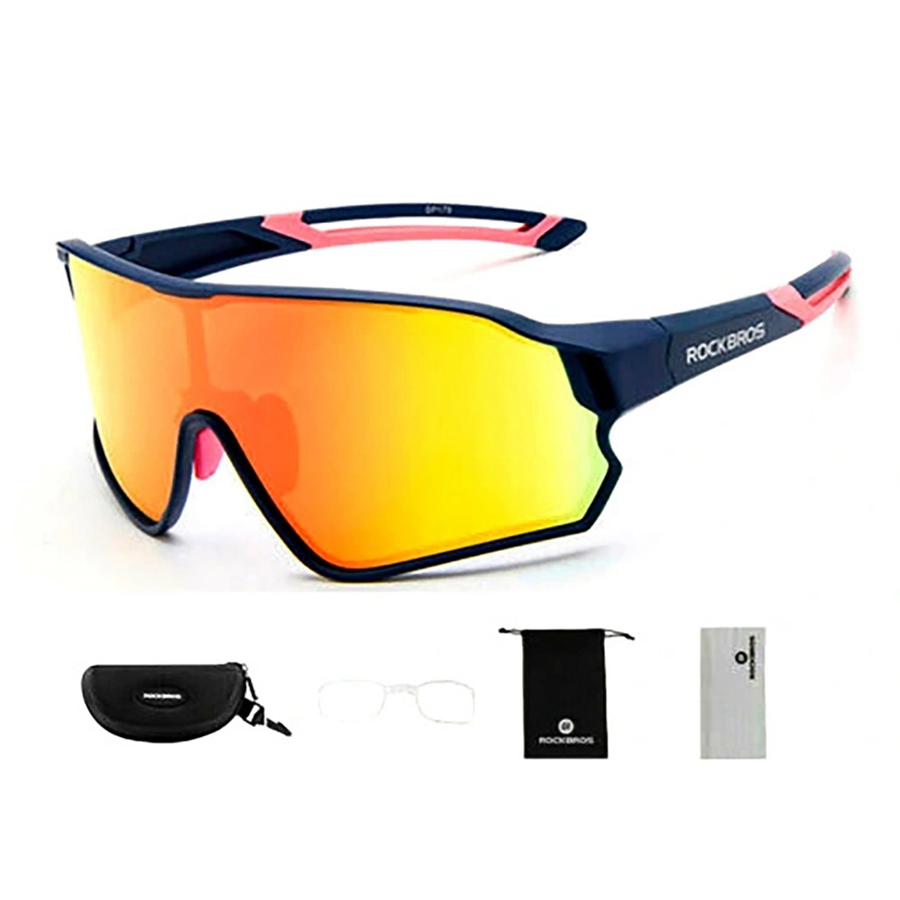 Rockbros 10134PL polarizētas velobrilles, zilas/rozā