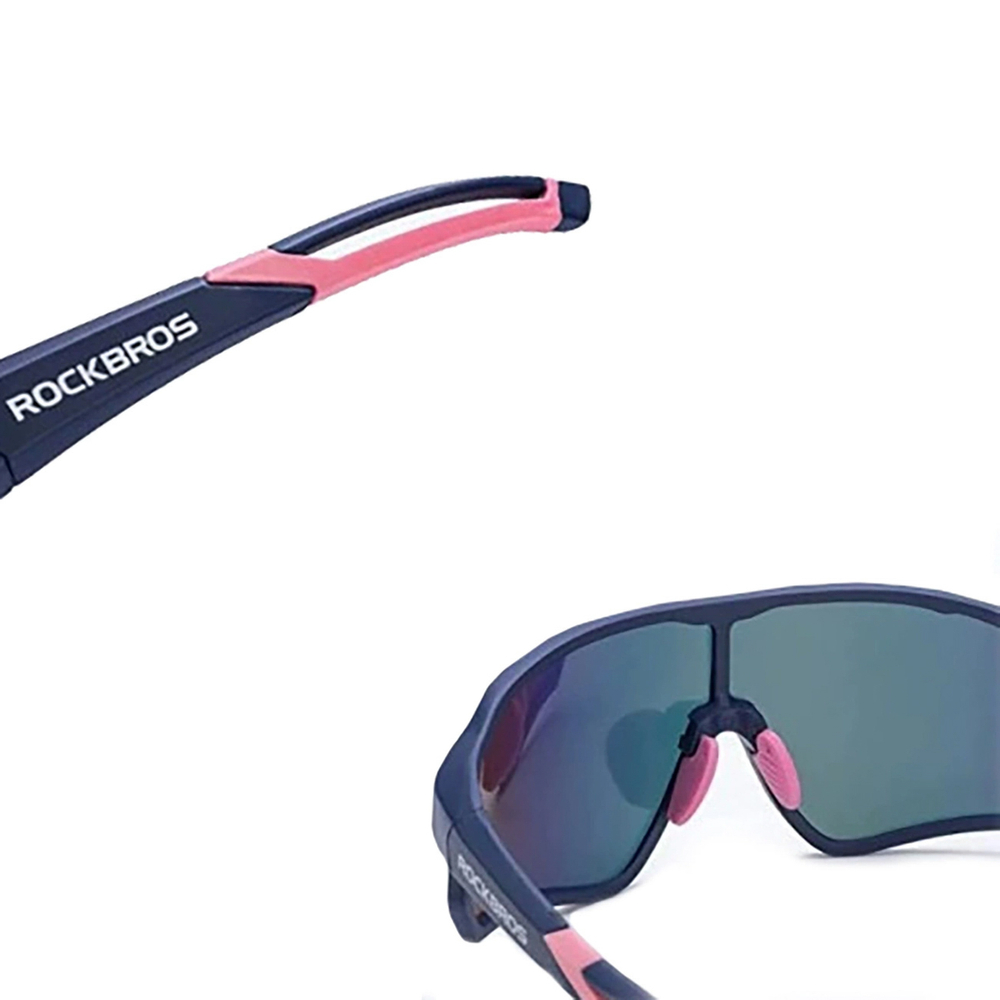 Rockbros 10134PL polarizētas velobrilles, zilas/rozā