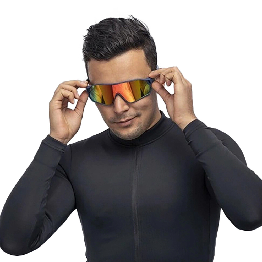 Rockbros 10134PL polarizētas velobrilles, zilas/rozā