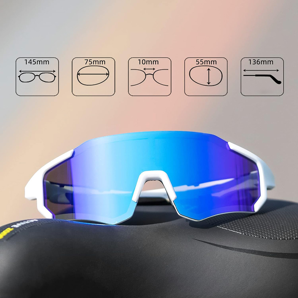Rockbros 10183 polarizētas velo brilles, zilas