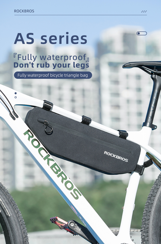 Rockbros AS-043 3L velosipēda rāmja soma, melna