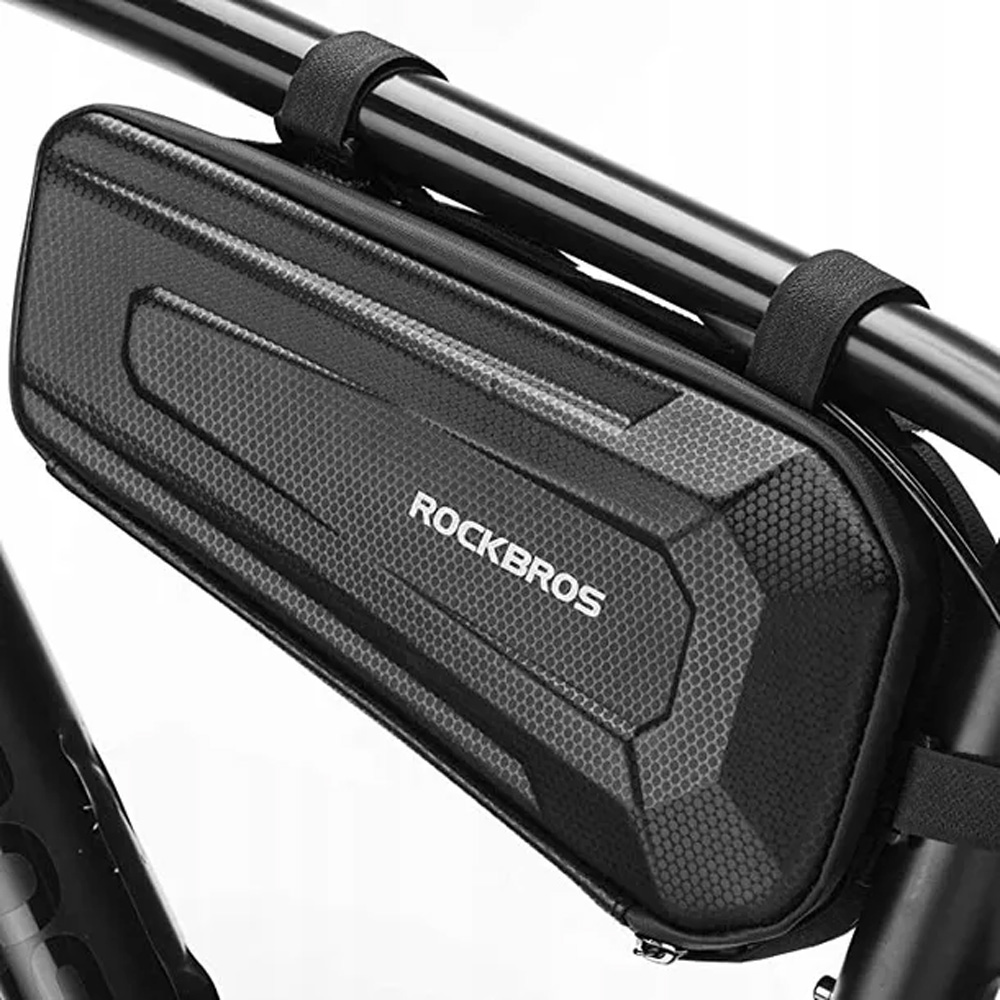 Rockbros B67 ūdensnecaurlaidīga velosipēda rāmja soma, melna
